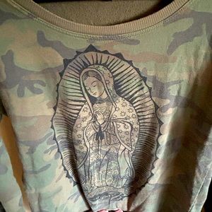 TMD Camo Virgin Mary Sweatshirt